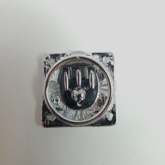 Vintage Square Scarf Clip, Silver Tone Cross Shape Design, Retro Estate - Picture 3 of 7